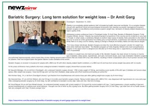 bariatric surgery long term solution for weight loss